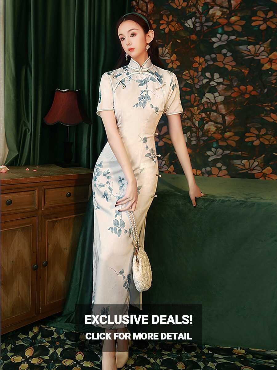 Chinese Traditional Dress Modern Long Qipao Dress