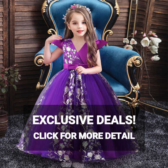 Chirstmas Tulle Kids Girls Pageant Wedding Party Long Dress Tulle ...