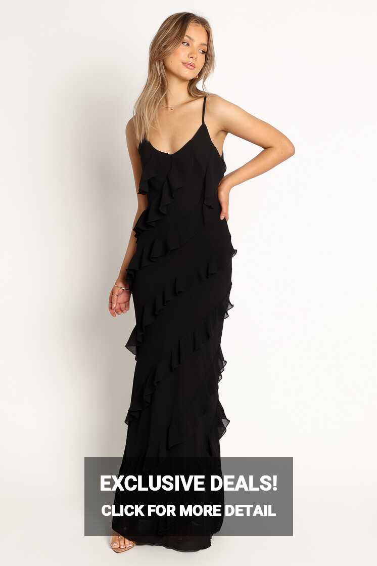 Ciao Ruffles Maxi Dress - Black - Petal &amp; Pup USA