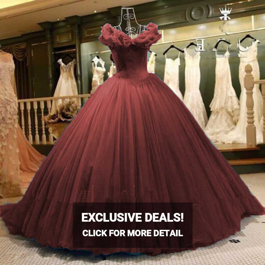 Cinderella Ball Gown Quinceanera Dresses Off Shoulder Lace Up ...