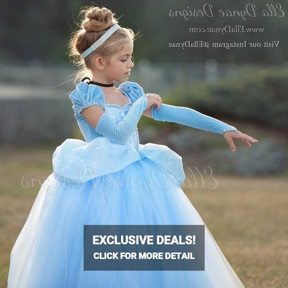 Cinderella Costume Classic Princess Gown Tutu Dress