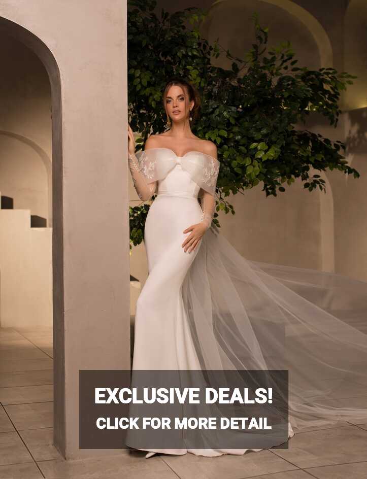 Classy Off-Shoulder Mermaid Wedding Dress – HAREM&#39;s Brides