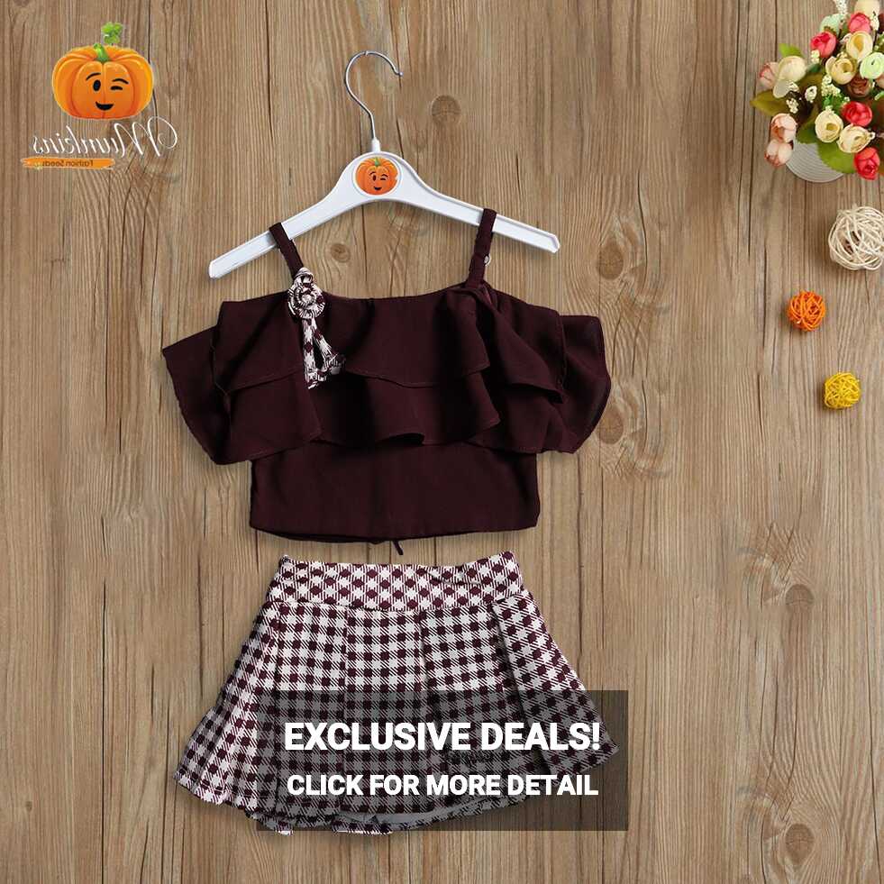 Classy Sleeveless Skirt Top Western Set Coffee