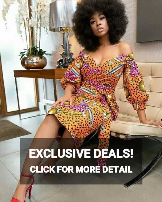 Clipkulture | Beautiful Off Shoulder Ankara Wrap Dress