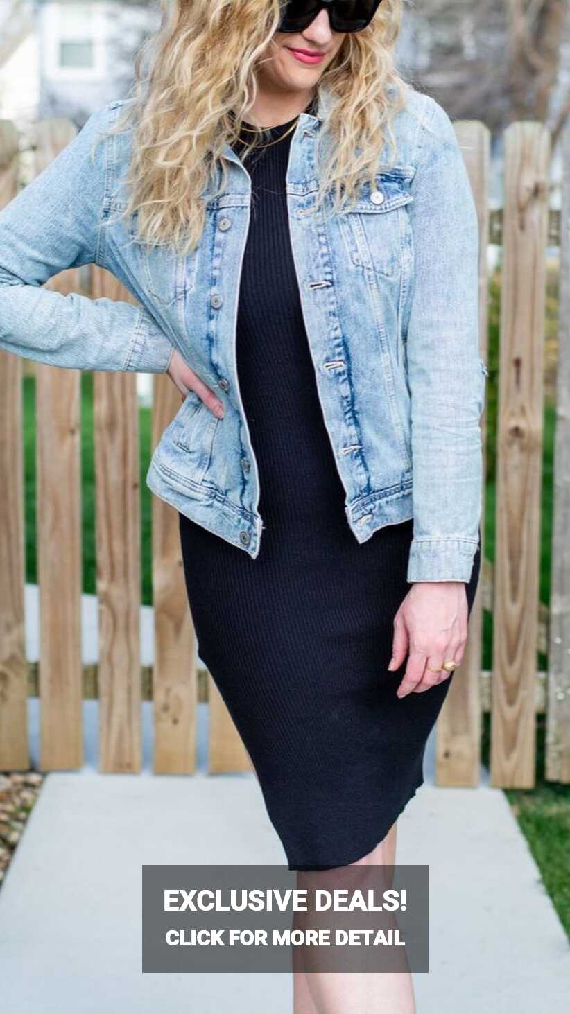 Closet classics: denim jacket + ribbed dress | Denim jacket ...