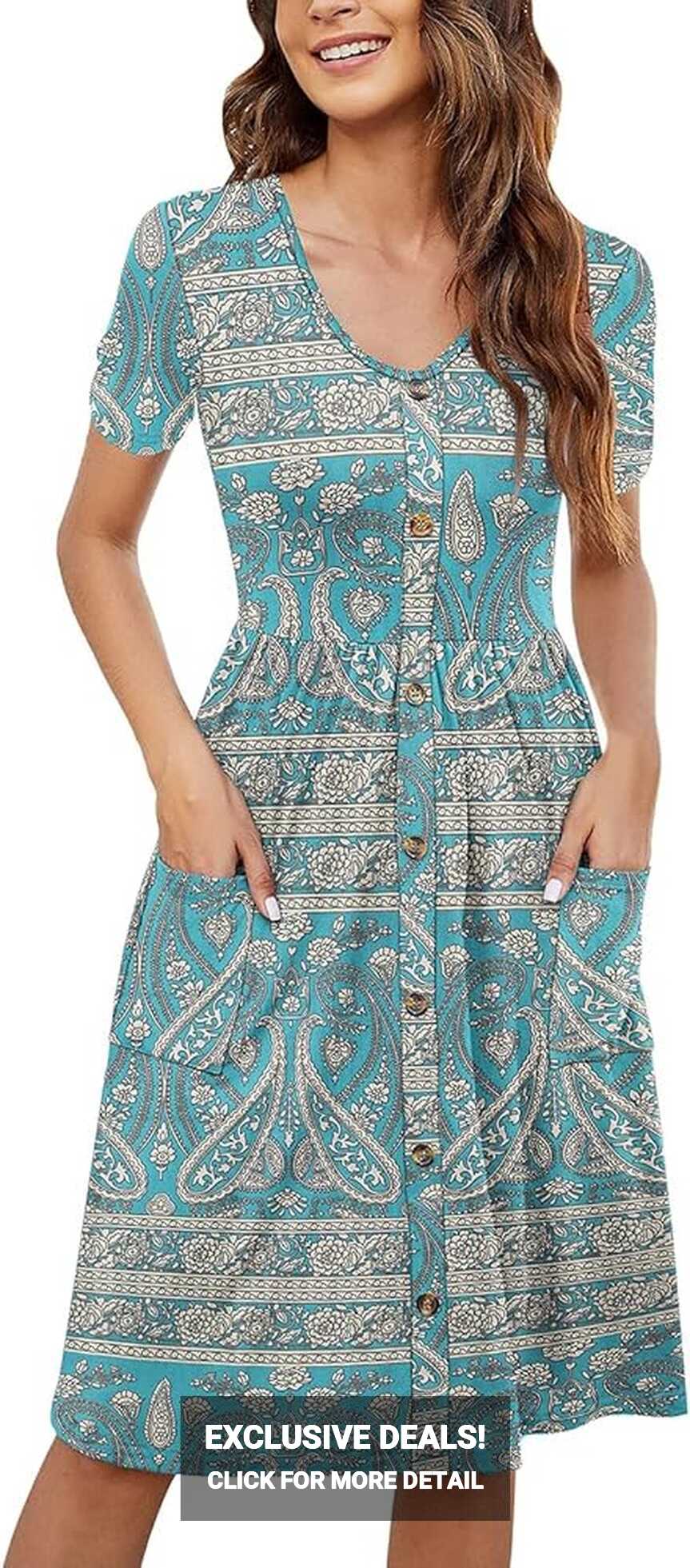 Cotton Summer Dresses for Women UK Size 16 Women Summer Fashion ...