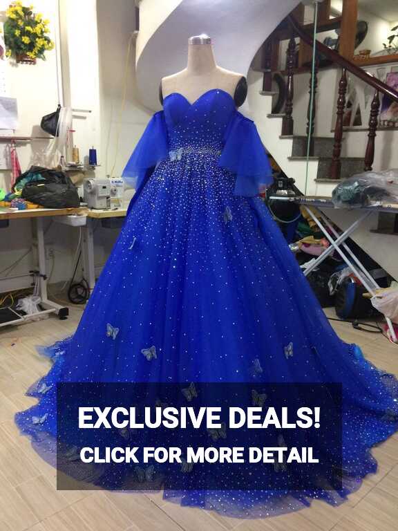 Crystals Princess Dress Blue Dress Sparkly Dress Fairy Dress ...