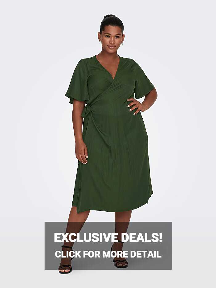 Curvy midi wrap dress with 20% discount! | ONLY®