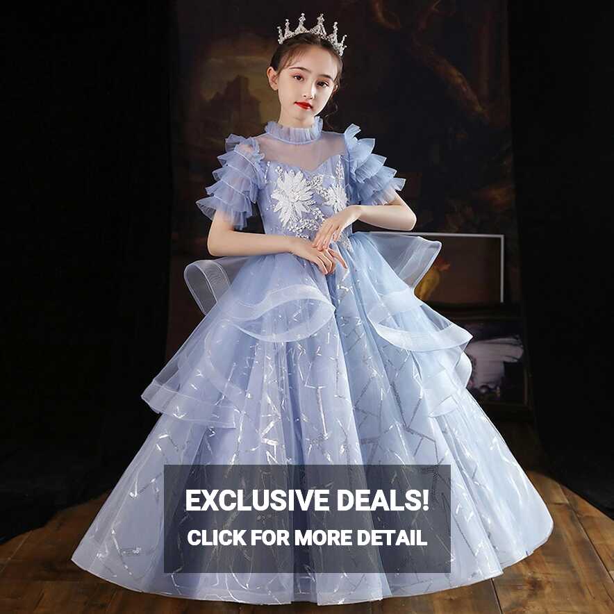 Cute Baby Clothes Sequin Embroidery Girls Party Garment Wedding ...