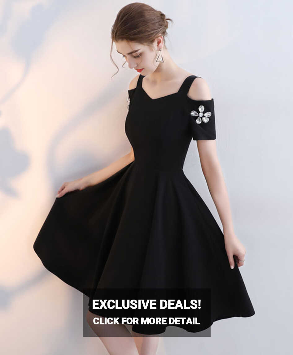 Cute Black Short Prom Dress, Short Party Dress – shopluu