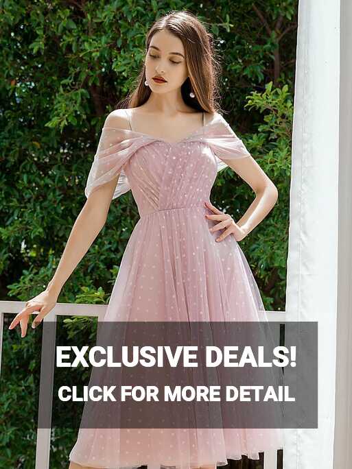 Cute Prom Dresses | Off-shoulder A-line Knee Length Tulle ...