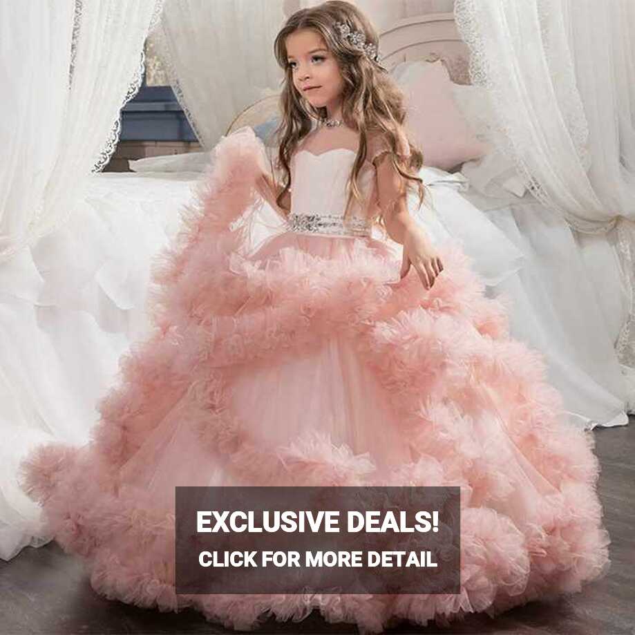 Cute Promotional Girls Dress Ball Gown Puffy Princess Baby Party ...