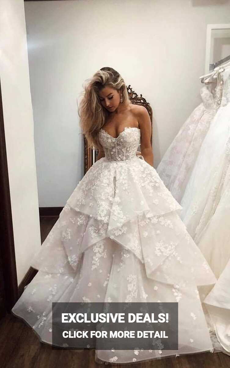 Cute and Sexy Strapless Vintage White Princess Wedding Dress, Made ...