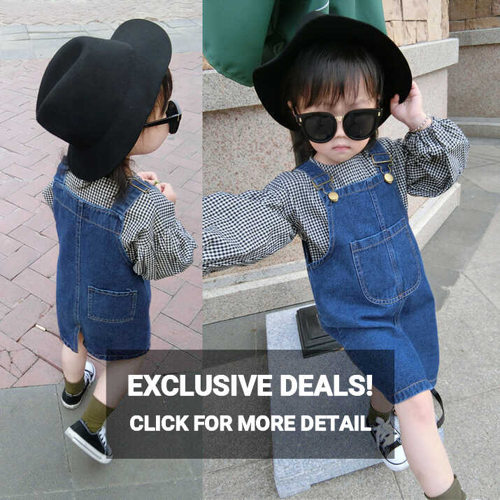 DIIMUU Summer Fashion 2-9 Years Kids Girls Denim Dress Baby ...