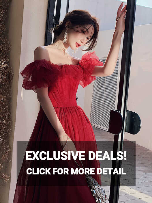 Dark Red Velvet Long Formal Gown, Off Shoulder Dark Red Prom Dress ...