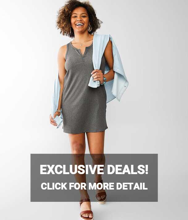 Daytrip Ribbed Knit Mini Tank Dress - Women&#39;s Dresses in Heather ...