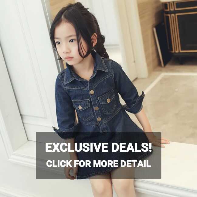 Denim Dresses Teenage Girls | Clothes Girls Denim Dress | Denim ...