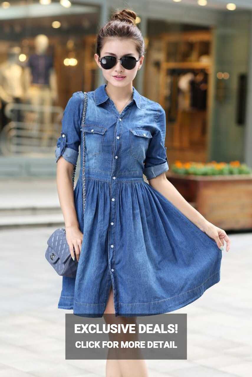 Denim Shirt Dress Design