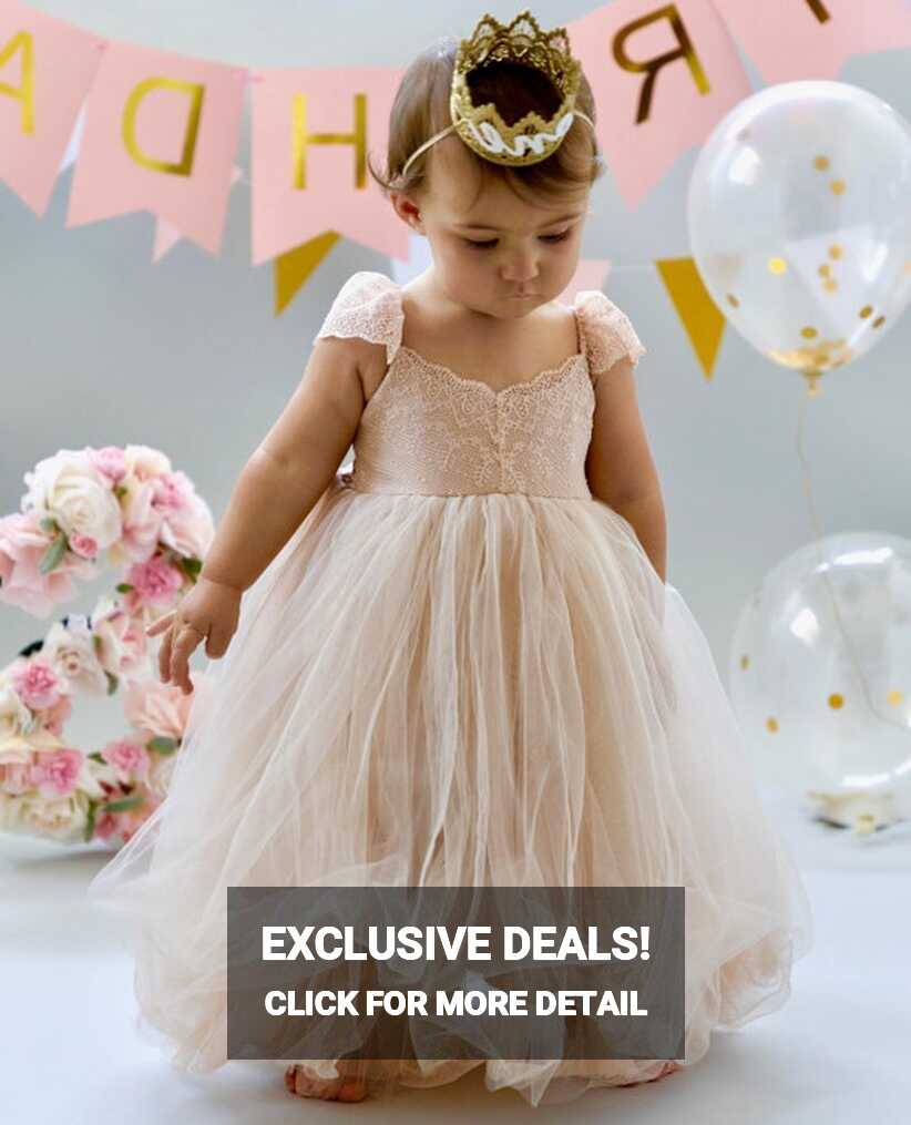 Desert Sand Fairy Flower Girl Dress, First Birthday, Baby Cake ...