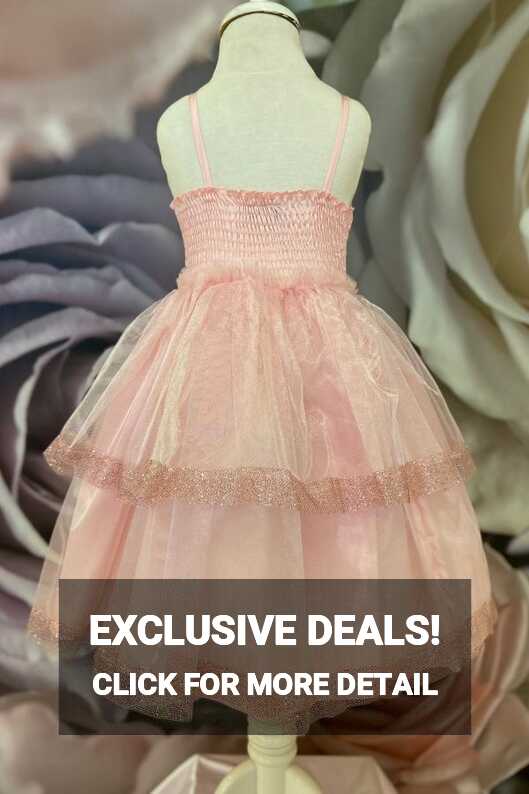 Dide Kids Dide Girl&#39;s Glitter Pink Evening Dress - Trendyol