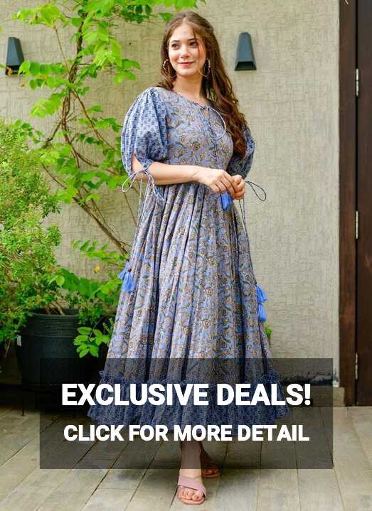 Digital Print Casual Readymade Gown - 40&#39;&#39;