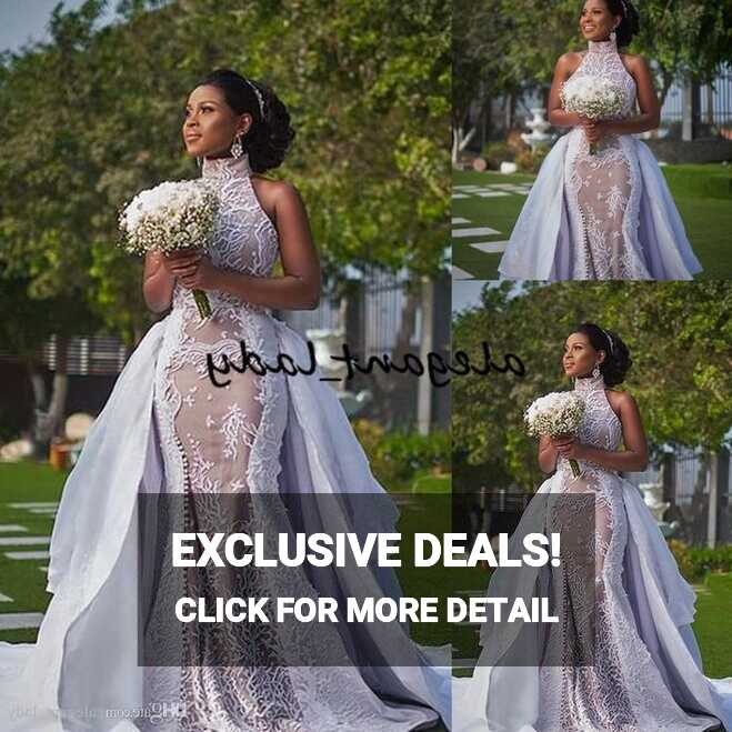 Discount Plus Szie African Wedding Dresses With Detachable Train ...