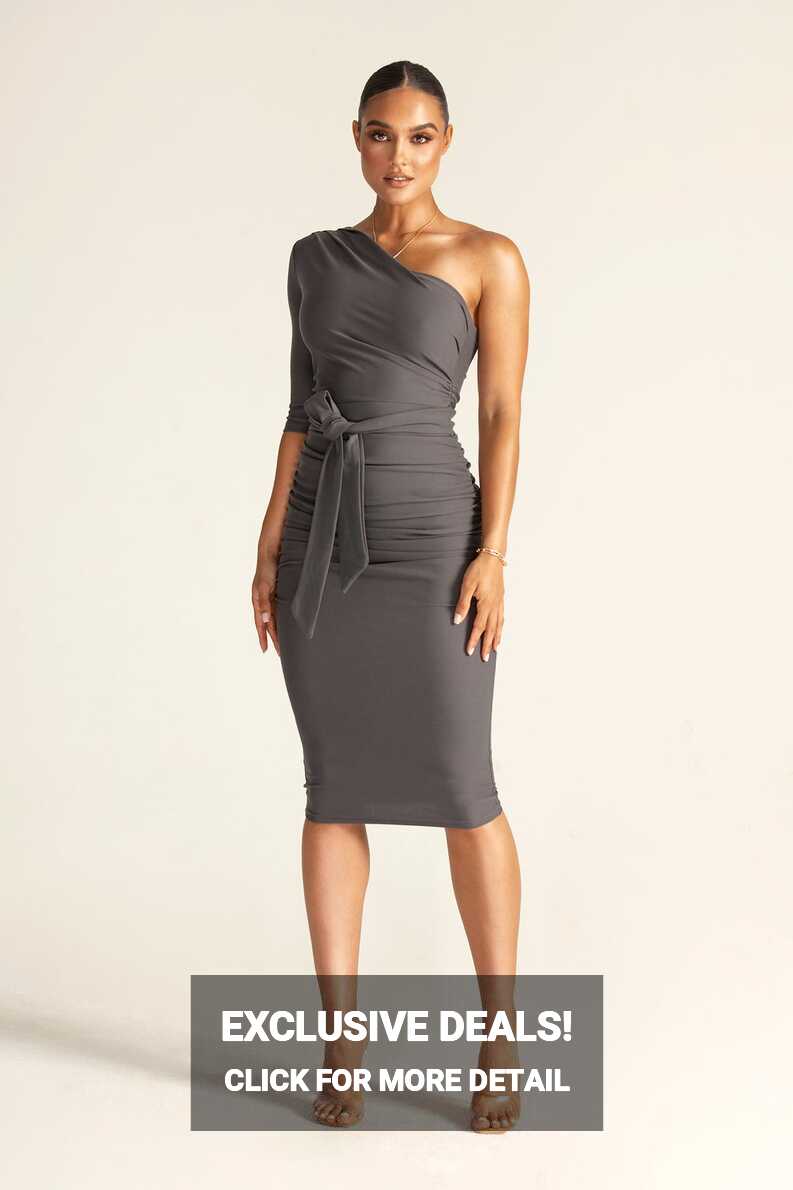 Dolly Elegant Bodycon Dress (Gray)