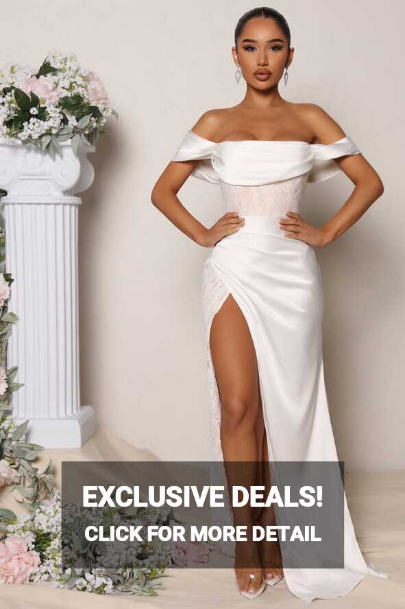 Down The Aisle Satin Maxi Dress - White | Fashion Nova, Dresses ...