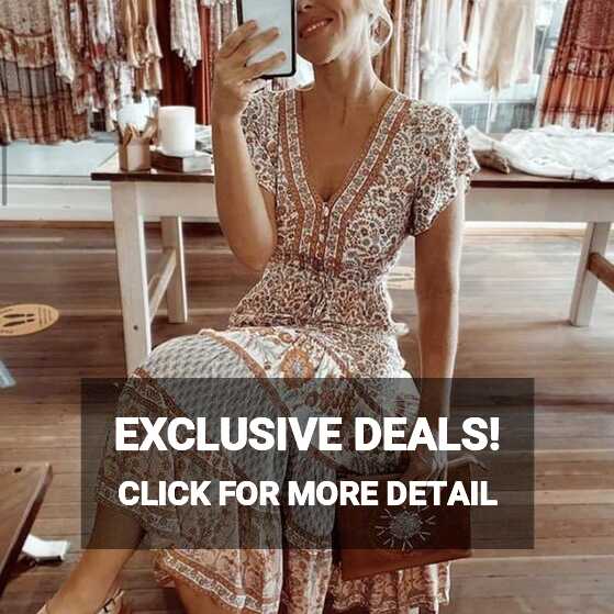 Dresses | Boho Chic Gypsy Floral Print Maxi Dress | Poshmark