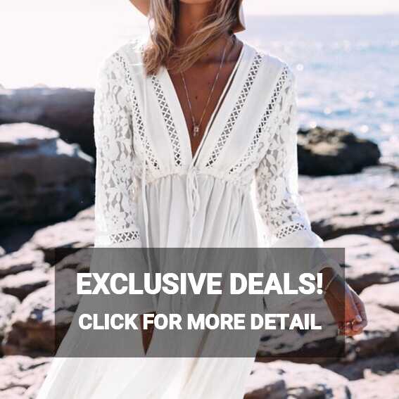 Dresses | Boho White Lace Tassel Tie V Neck Gypsy Dress | Poshmark