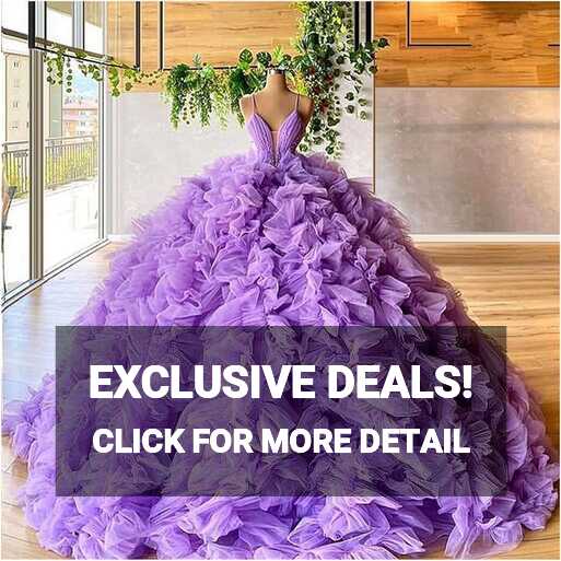 Dresses Straps Tiered Ruffle Ball Gown Prom Dress Elegant Red ...