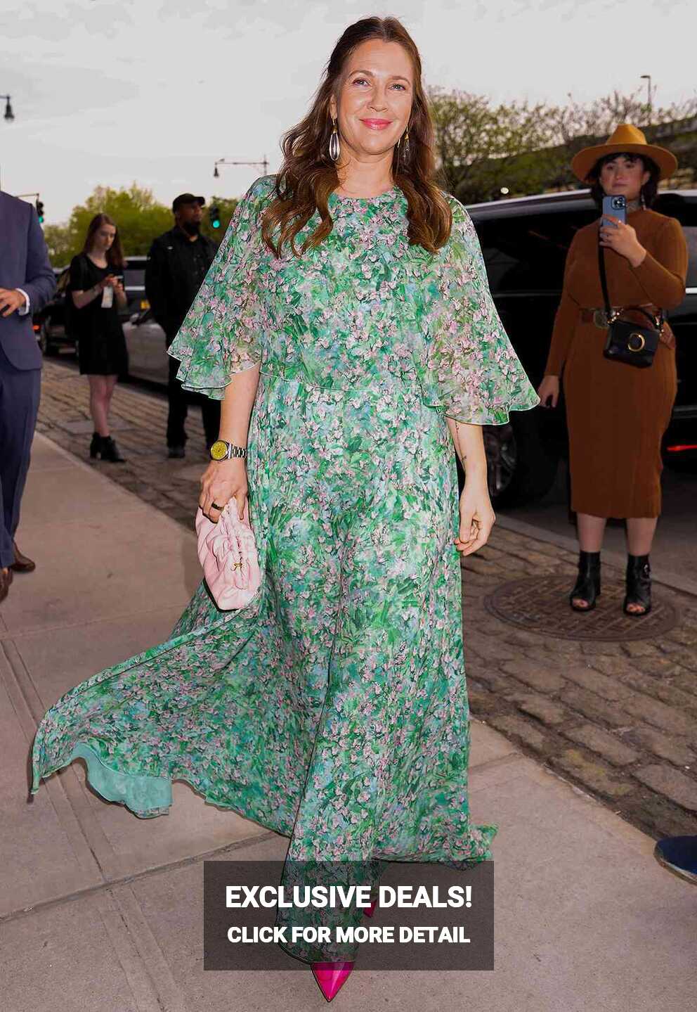 Drew Barrymore Wore a Floral Maxi Dress in New York City