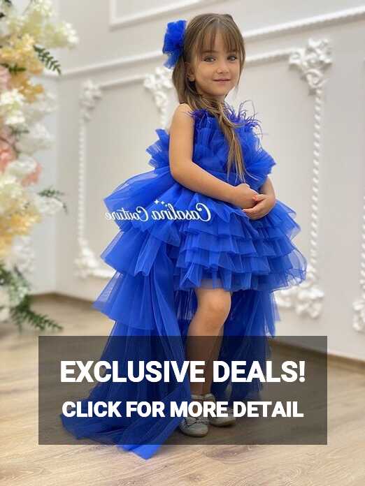 Dulce Dress With Long Tail and Feather Detail Royal Blue - Etsy