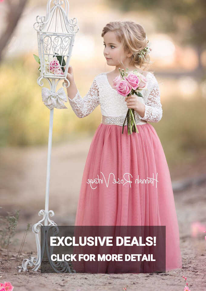 Dusty Rose Flower Girl Dress - Hannahrosevintageboutque.com