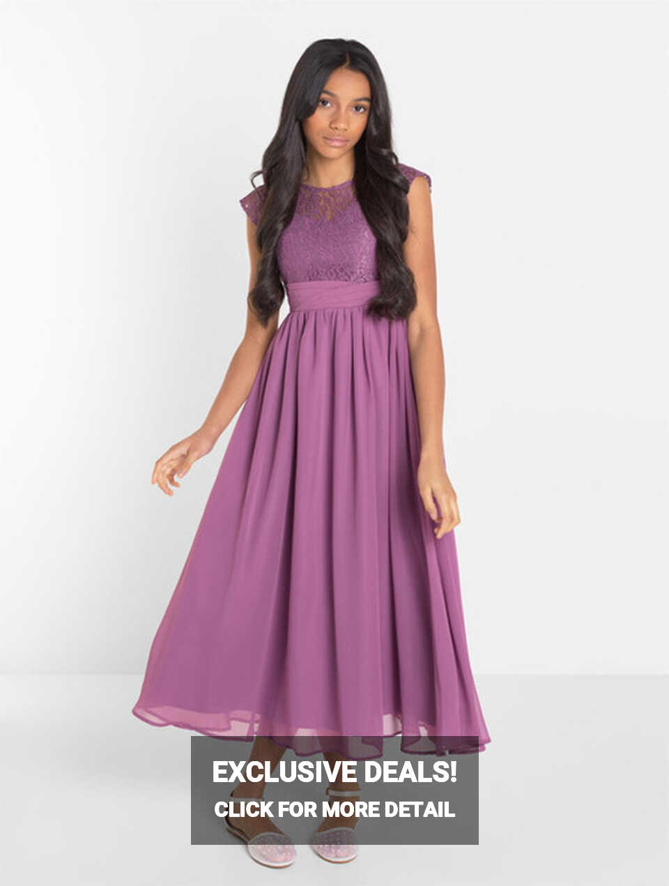 Dusty lavender flower girl dress | Purple junior bridesmaid dress ...