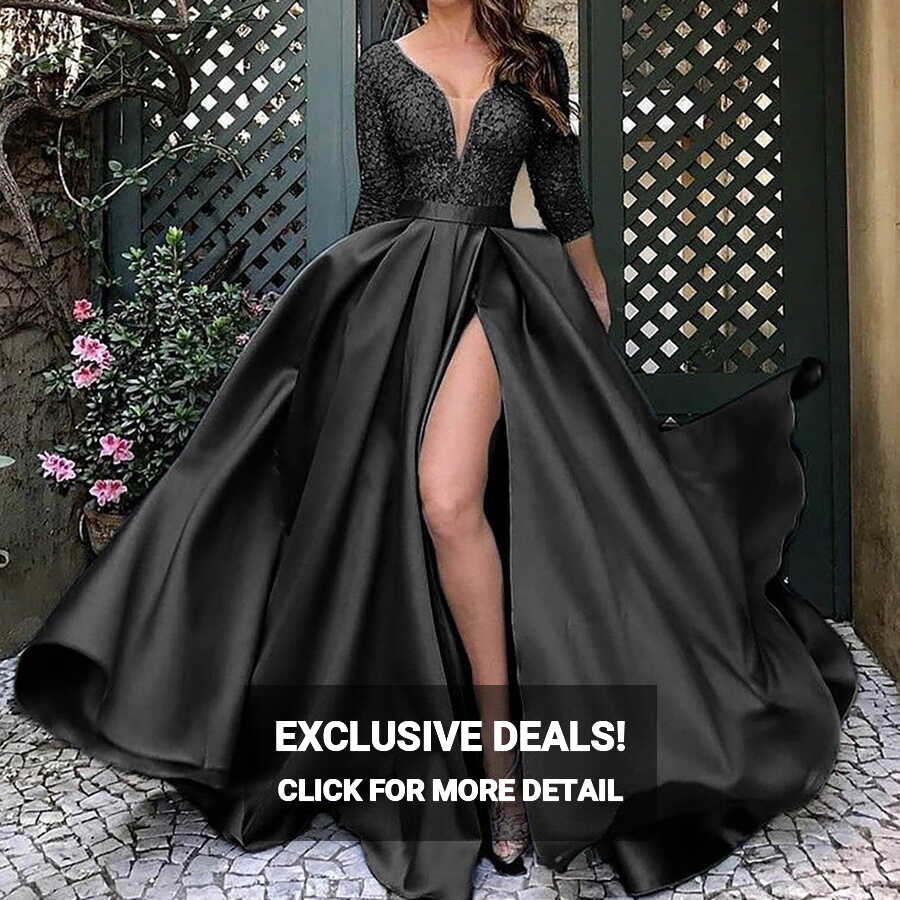 EOPUING Women&#39;s Fashion Big Swing Sexy Long Dress Trailing Party ...