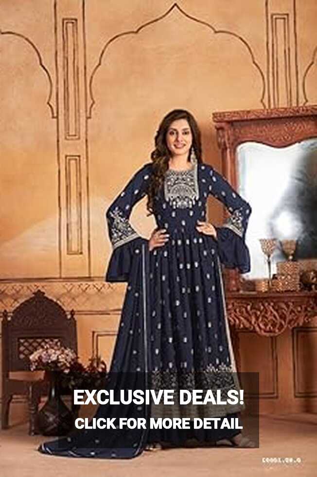 ETHNIC EMPORIUM Georgette fancy Indian Naira cut eid stitched ...