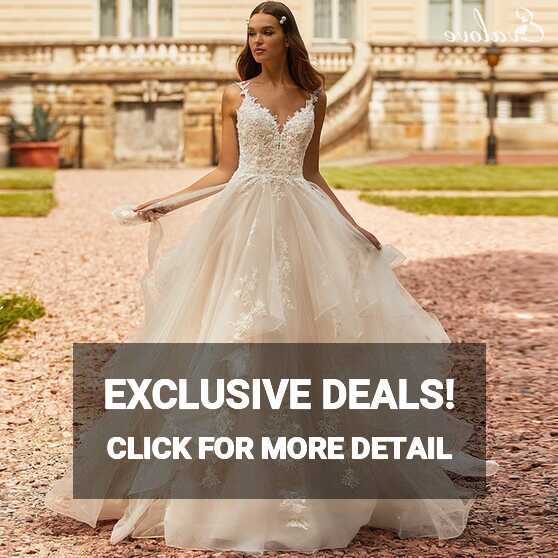 EVALOVE Romantic Sweetheart Neck Backless Bride A-Line Wedding ...