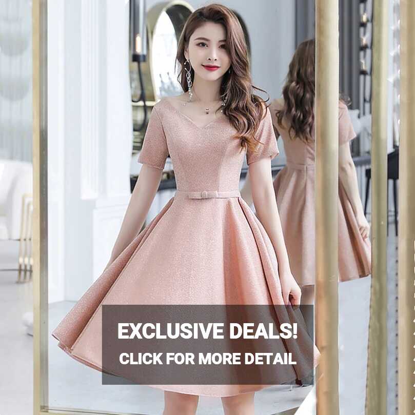 Elegant A Line Evening Dress 2020 short Sleeve Formal Dresses ...