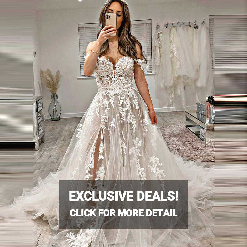 Elegant A-Line Lace Romantic Beach Wedding Dress Vintage Off ...