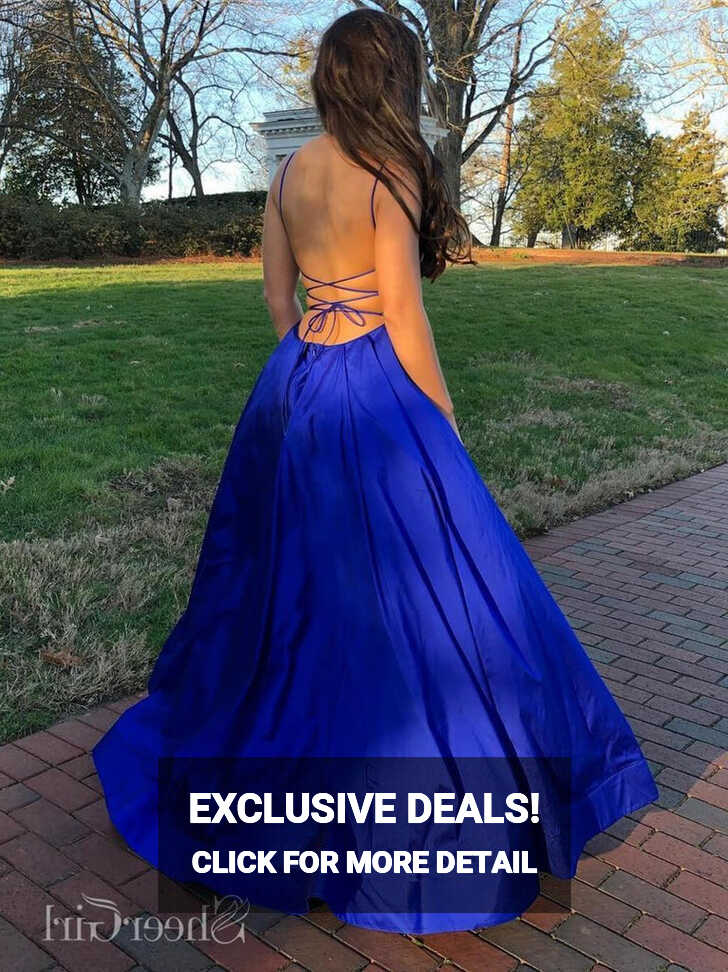 Elegant A-line Long Prom Dresses Royal Blue Prom Gowns ARD2066 ...