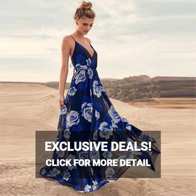 Elegant Beach Floral Maxi Casual Summer Long Women Dresses - China ...