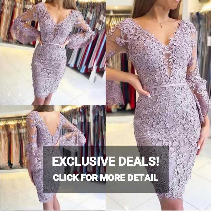 Elegant Beaded Party Cocktail Dresses Short Above Knee Women Party ...