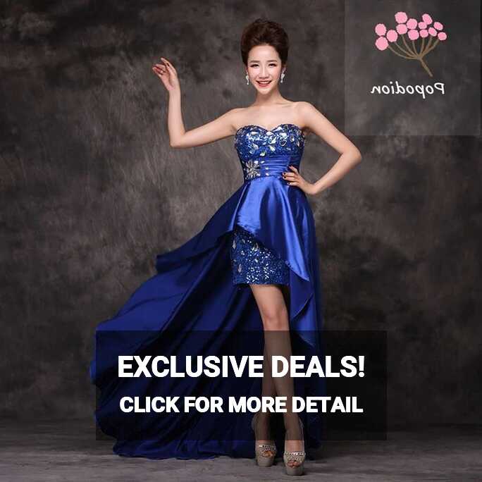 Elegant Cocktail Dresses Sequins Royal Blue Cocktail Dress Robe de ...