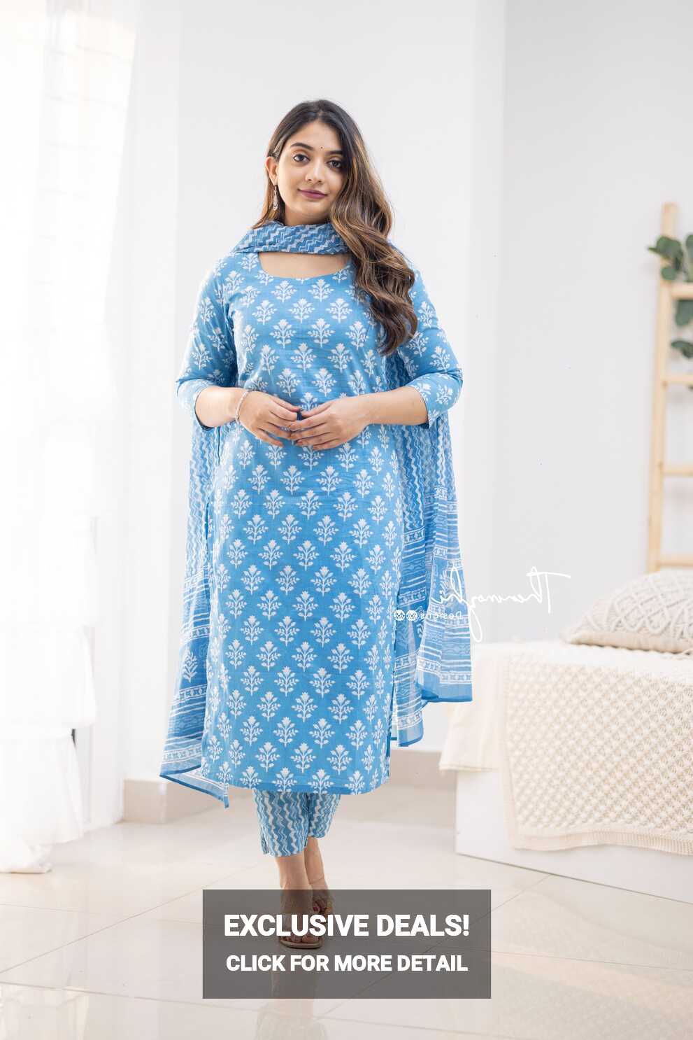 Elegant Cotton Salwar Kameez Suit For Office Wear