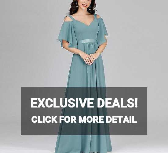 Elegant Evening Dresses, Long A-line Off The Shoulder V-neck ...