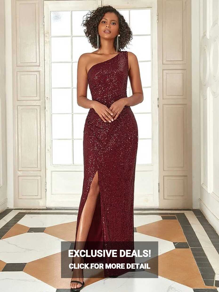 Elegant Evening Dresses Long A-LINE Shiny V Neck sexy Sleeveless ...