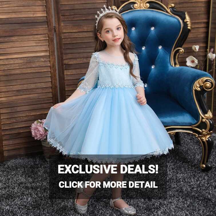 Elegant Flower Pattern 0-6 Years Baby Girl Birthday Dress - China ...