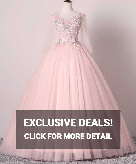 Elegant Handmade Pink Princess Evening Gown