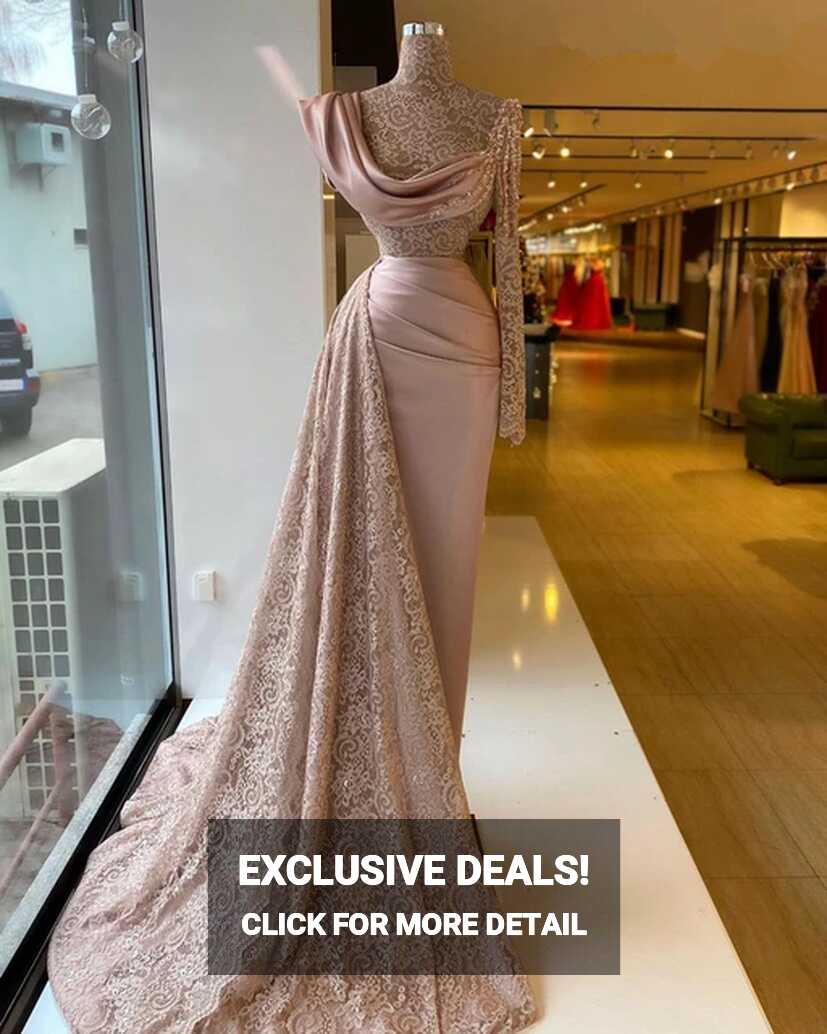 Elegant High Neck Arabic Dubai Style Prom Gown Unique Design ...